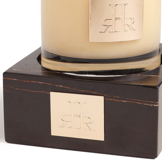 Black Saint Laurent Marble Riser Tray Closeup | RHR Luxury Home Fragrance