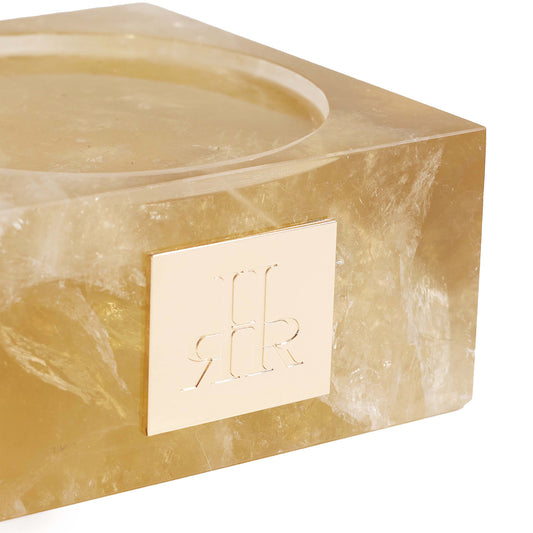 Citrine Stone Riser Tray Closeup | RHR Luxury Home Fragrance