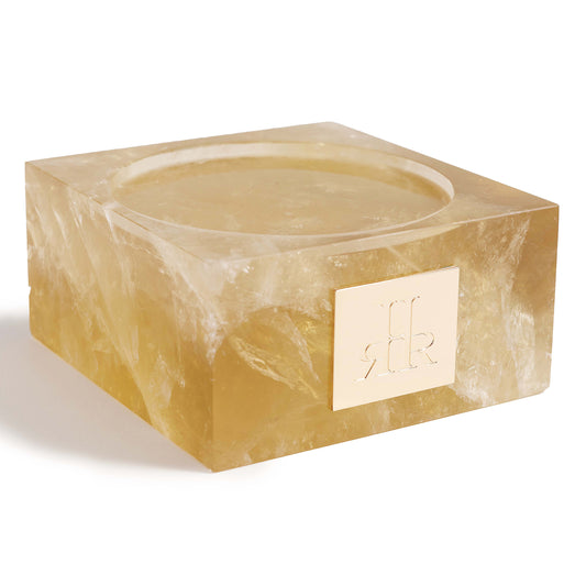 Citrine Stone Riser Tray Front View | RHR Luxury Home Fragrance