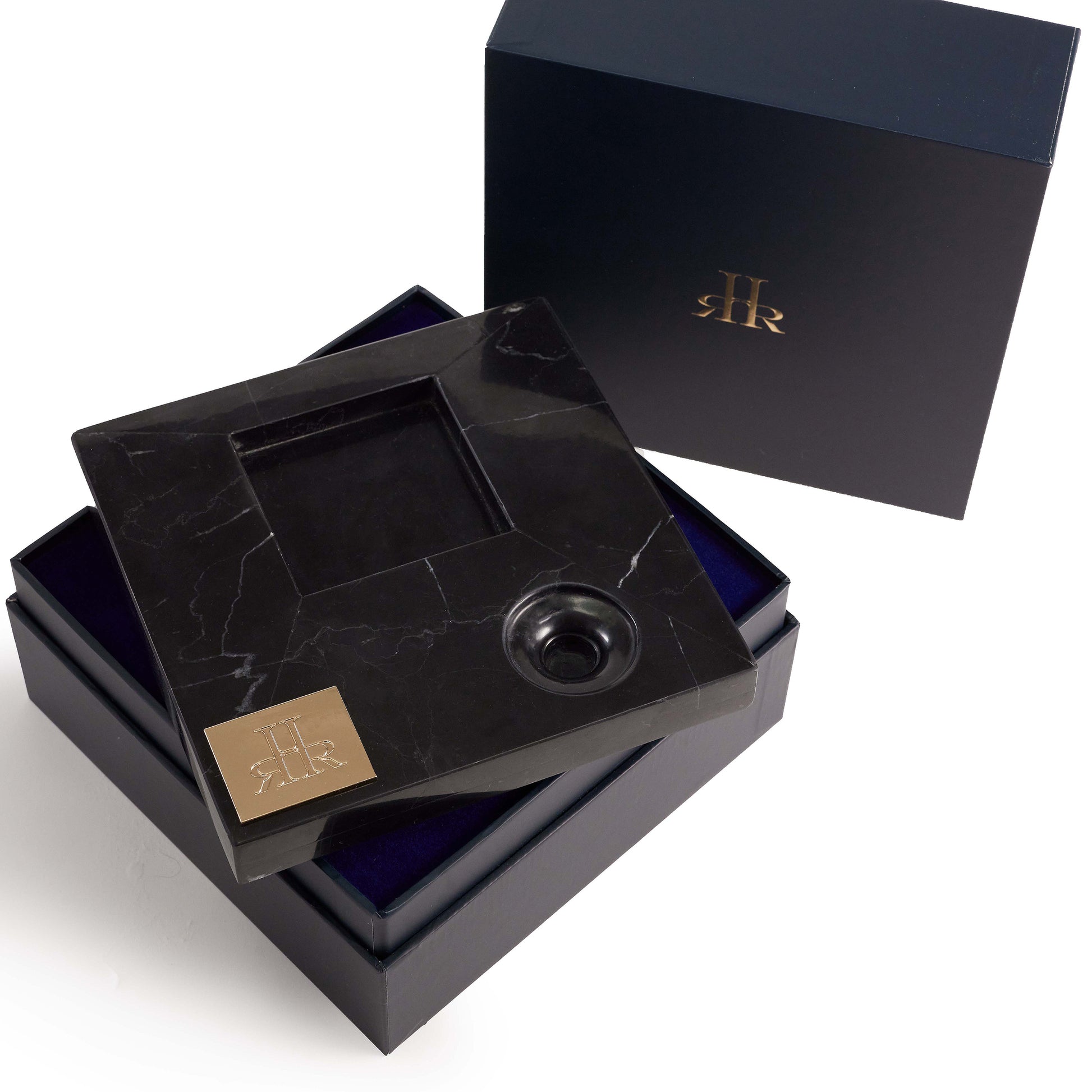 Nero Marquina Diffuser Tray With Gift Box | RHR Luxury Home Fragrance