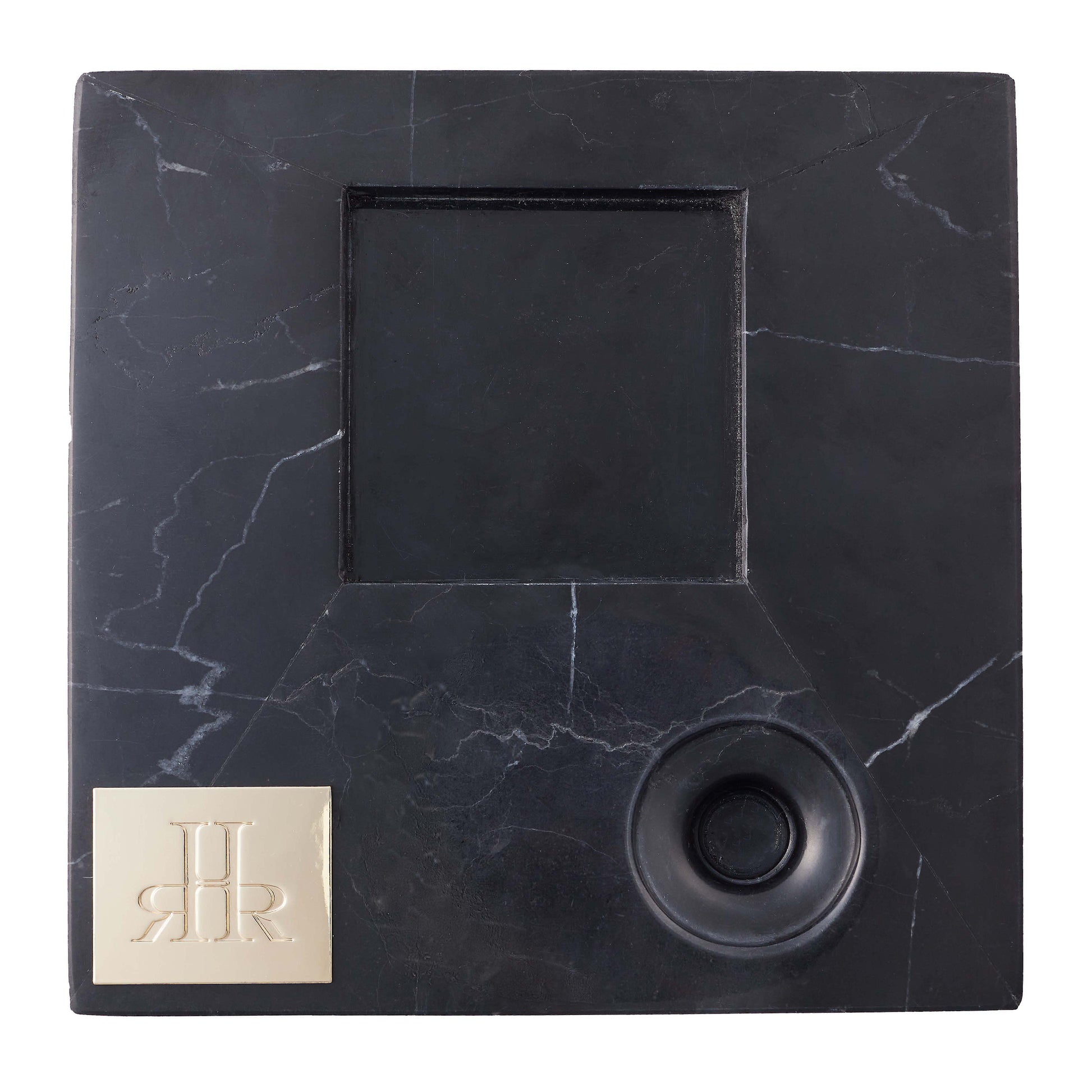 Nero Marquina Diffuser Tray Top View | RHR Luxury Home Fragrance
