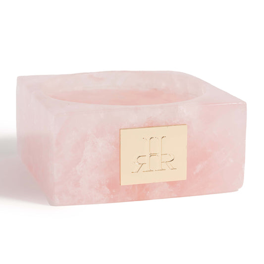 Pink Quartz Riser Tray Front View | RHR Luxury Home Fragrance
