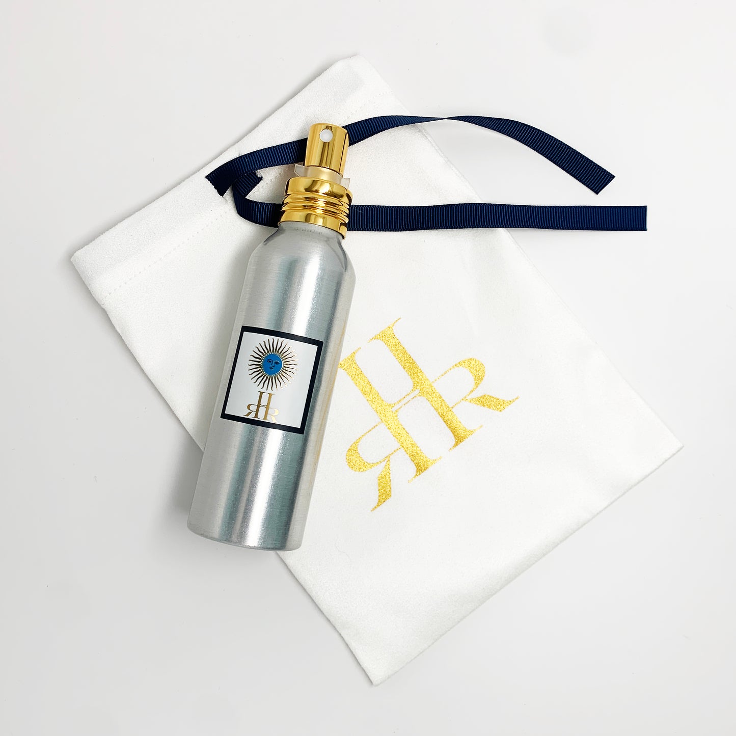 Amber Blue Travel Room Spray With White Flannel Pouch | RHR Luxury Home Fragrance