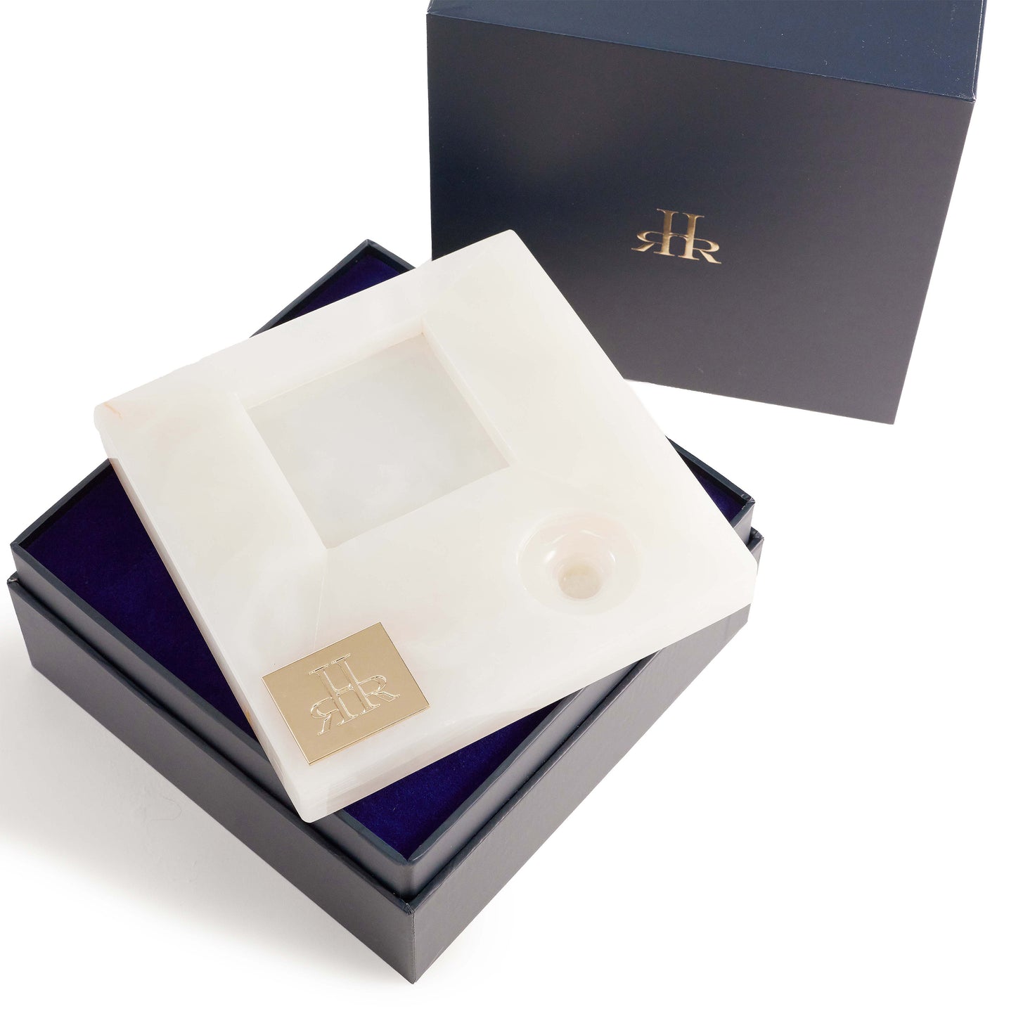 White Onyx Diffuser Tray With Gift Box| RHR Luxury Home Fragrance