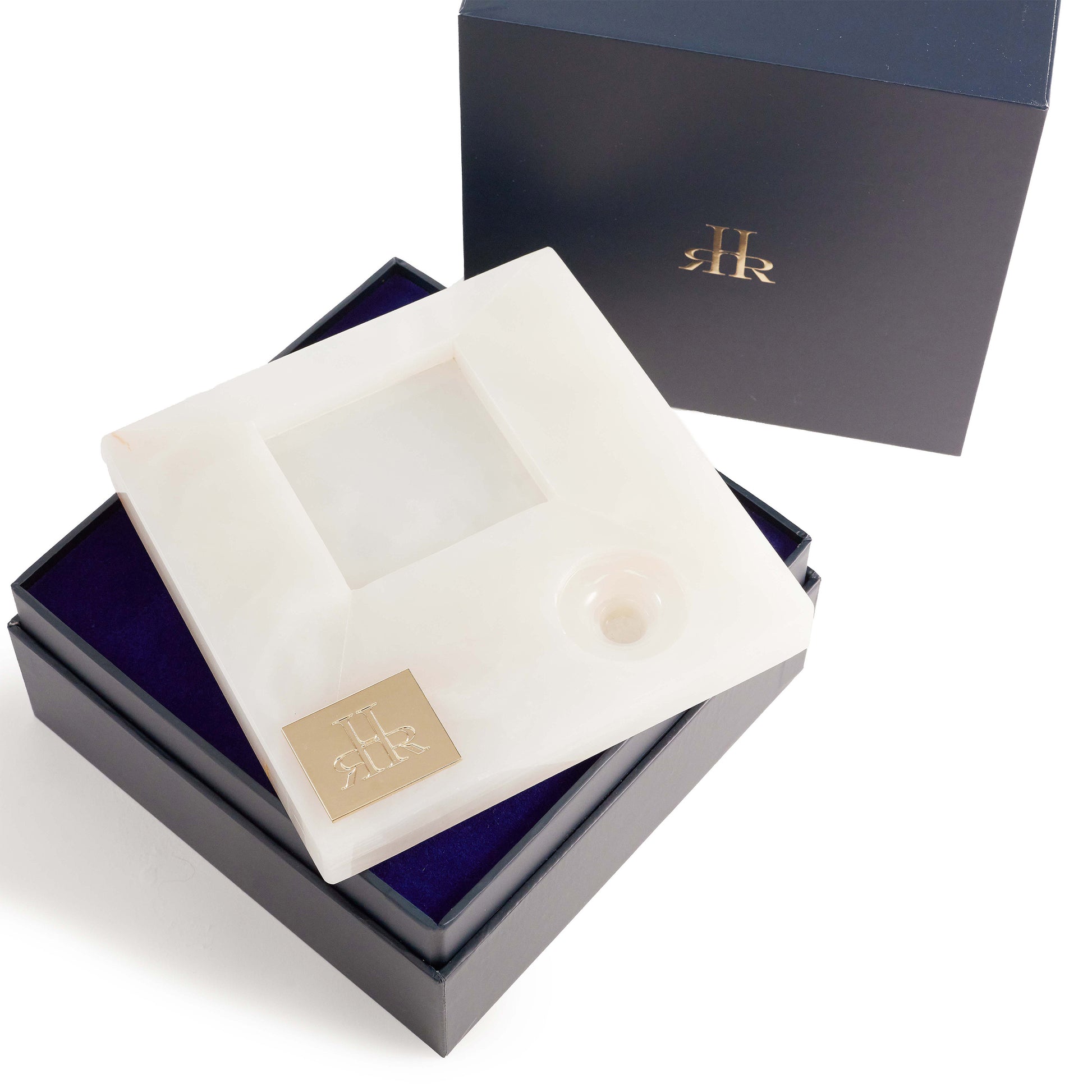 White Onyx Diffuser Tray With Gift Box| RHR Luxury Home Fragrance