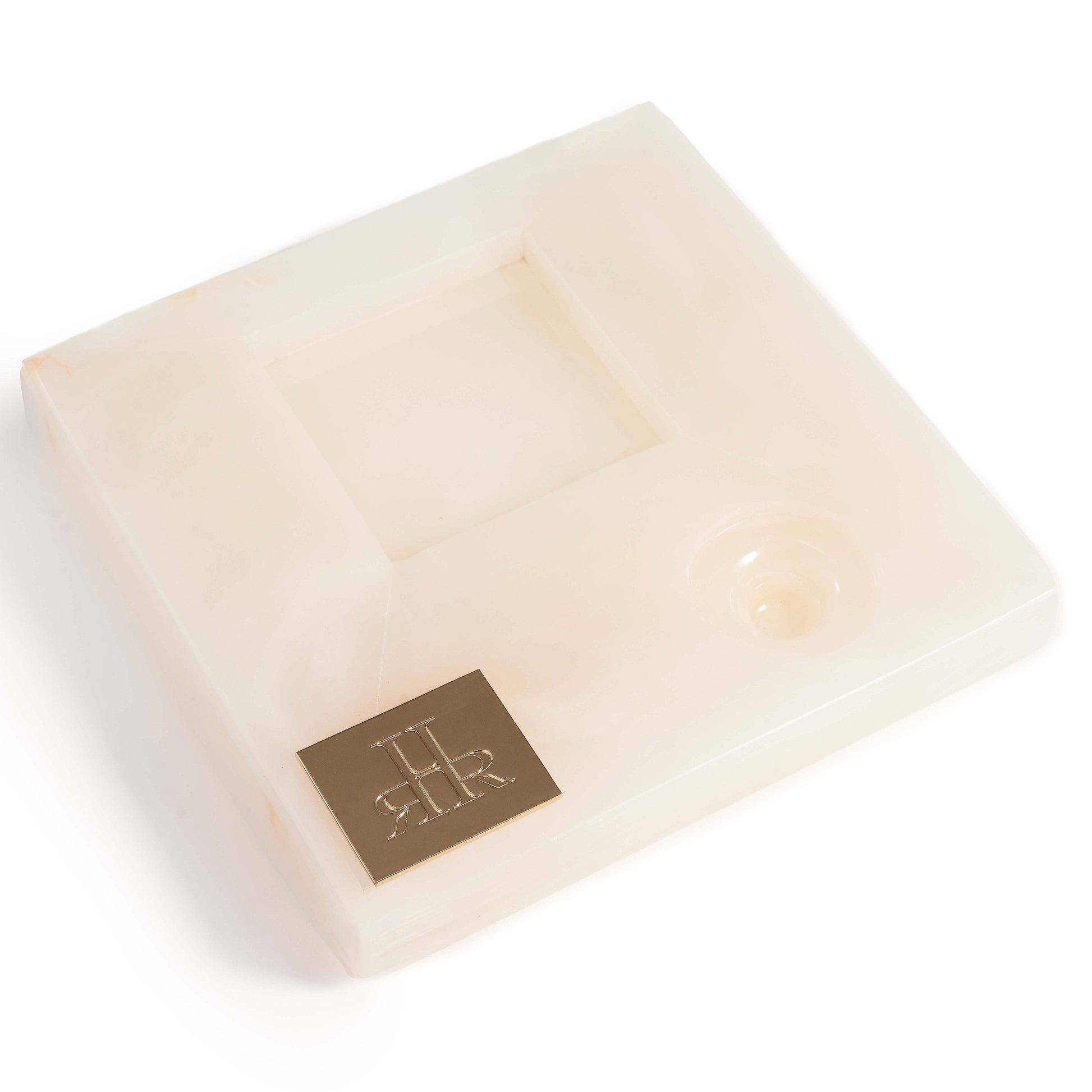 White Onyx Diffuser Tray Top View | RHR Luxury Home Fragrance