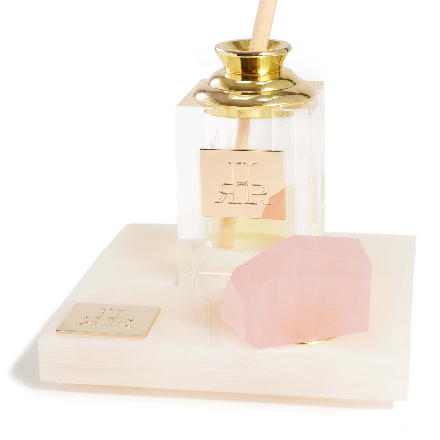 White Onyx Diffuser Tray With Oxypétala Diffuser - RHR Luxury Home Fragrance