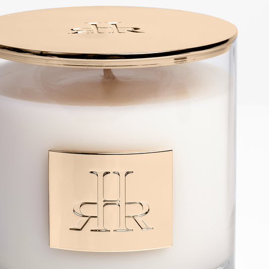Tuberose Mexicana Luxury Scented Candle Closeup | RHR Luxury Home Fragrance