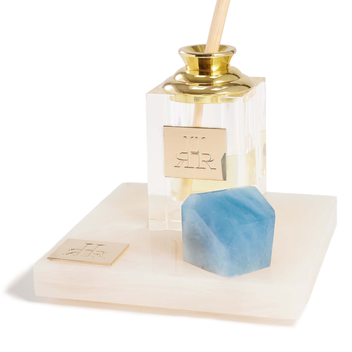 White Onyx Diffuser Tray With Atlántico Diffuser | RHR Luxury Home Fragrance