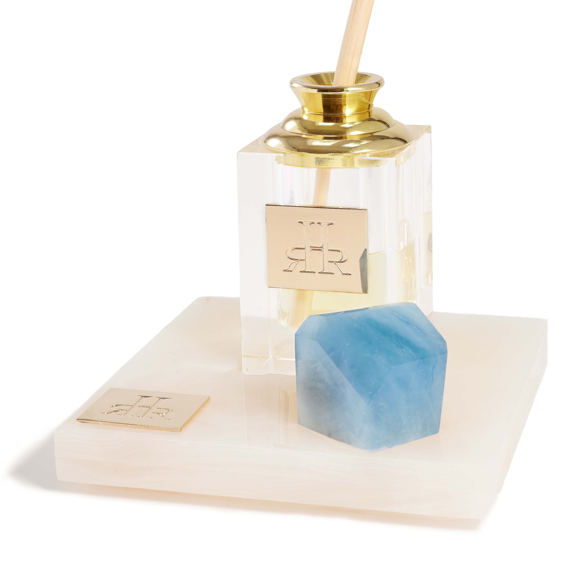 White Onyx Diffuser Tray With Atlántico Diffuser | RHR Luxury Home Fragrance